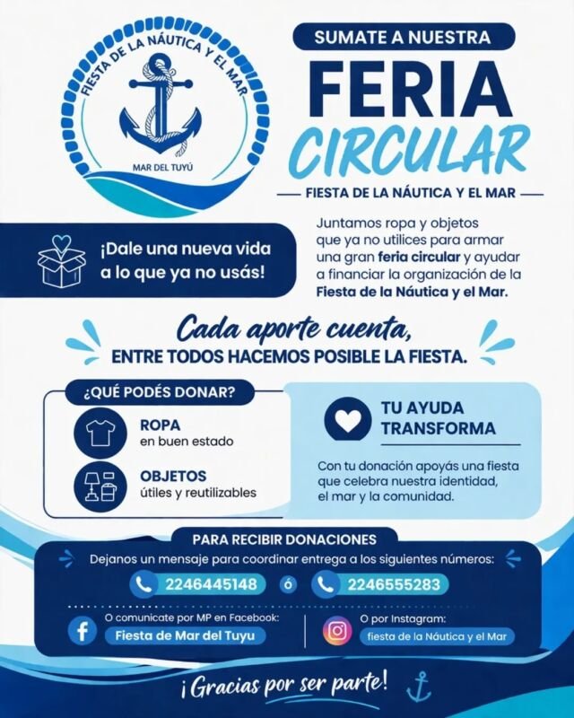 Rumbo a la 32ª edición | La Fiesta de la Náutica y el Mar lanza ferias circulares para recaudar fondos