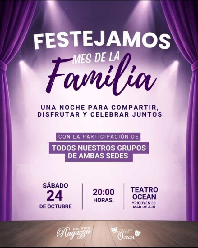 El Instituto Ragazza festeja el Mes de la Familia con un espectáculo integrador en el Teatro Ocean de Mar de Ajó